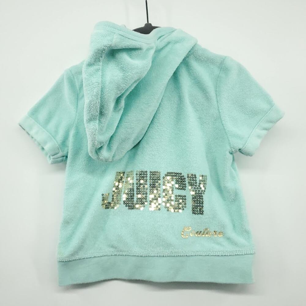Juicy Couture Hooded Terry Teal Swim Cover Up 3T